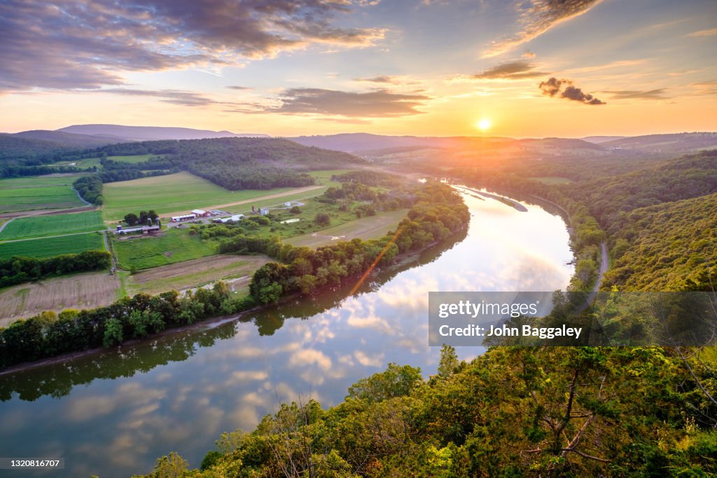 Summer Sunset on the Susquehanna River