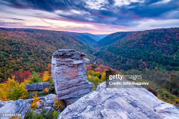 dusk at lindy point - appalachia stock-fotos und bilder