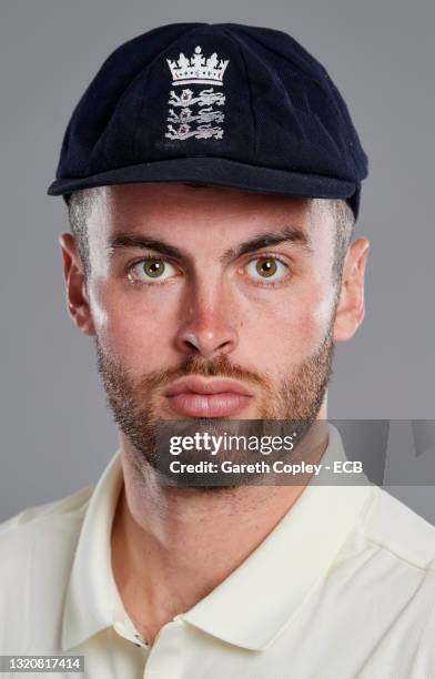 Dom Sibley of England poses during a portrait session at Lord's Cricket Ground on May 30, 2021 in London, England.