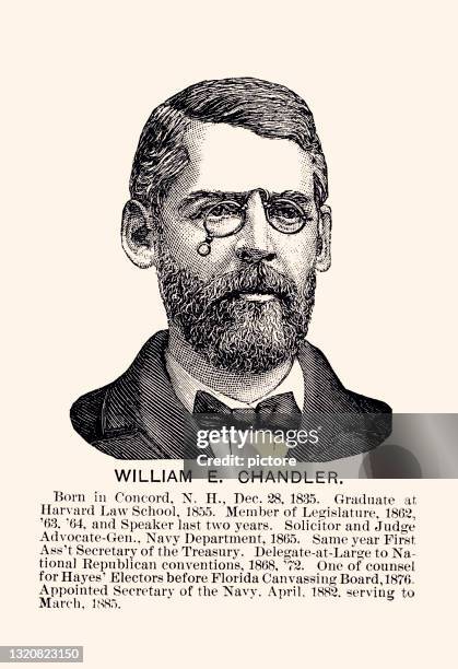 ilustraciones, imágenes clip art, dibujos animados e iconos de stock de william e. chandler : senador de los estados unidos por new hampshire (xxxl) - hombre de estado