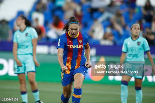 Alexia Putellas of FC Barcelona celebrates a goal during the spanish women cup, Copa de la Reina, Final match played between FC Barcelona and Levante...