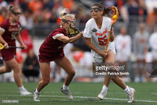 Jenny Markey of the Syracuse Orange in action against the Boston College Eagles in the second half during the 2021 NCAA Division I Women's Lacrosse...
