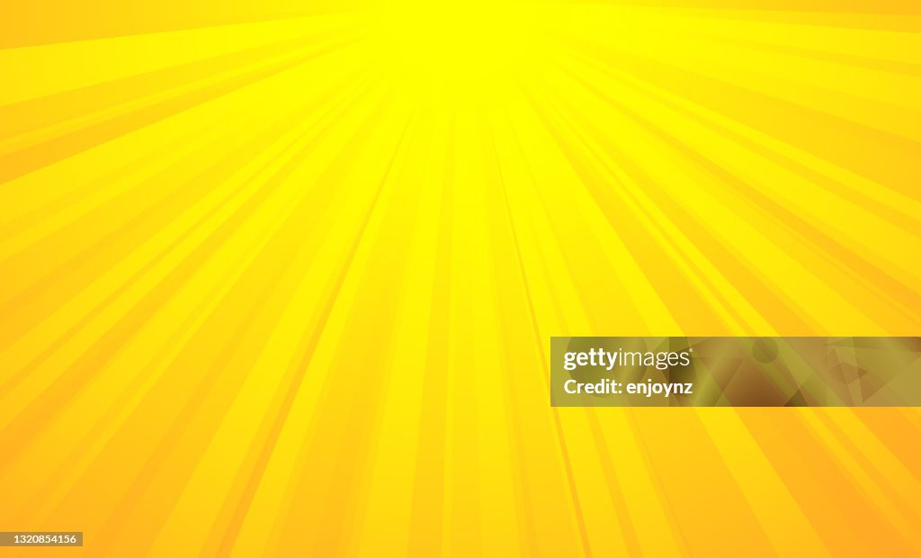 Bright yellow sun burst background