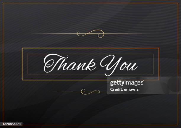 stockillustraties, clipart, cartoons en iconen met bedankkaart - thank you korte frase