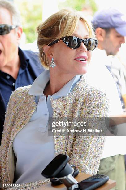 Melanie Griffith visits the Variety Studio at the Stella Artois Lounge during the 64th Annual Cannes Film Festival at Carlton Beach on May 14, 2011...