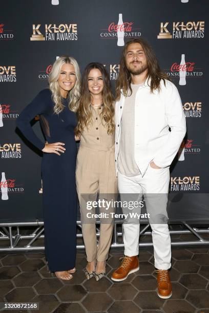 Jenn Johnson, Anna Asbury and Cory Asbury attend the 2021 K-LOVE Fan Awards on May 30, 2021 in Nashville, Tennessee.