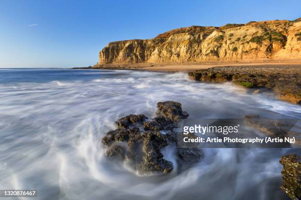 blanche point at maslin beach, fleurieu peninsula, adelaide, south australia - adelaide stock pictures, royalty-free photos & images