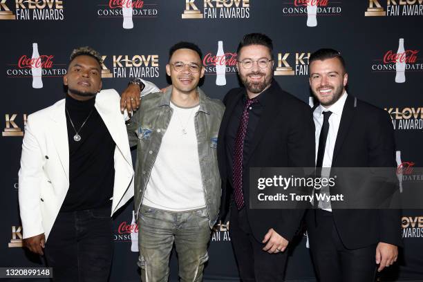 Redimi2, Tauren Wells, Danny Gokey and Evan Craft attend the 2021 K-LOVE Fan Awards on May 30, 2021 in Nashville, Tennessee.