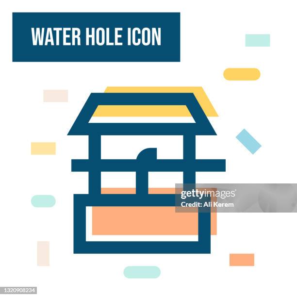 water hole icon - pothole vector stock illustrations