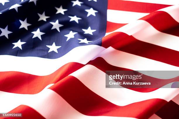 american flag background. american independence day background. celebration of american independence day, the 4th of july (the fourth of july). holiday concept. top view. - american flags imagens e fotografias de stock