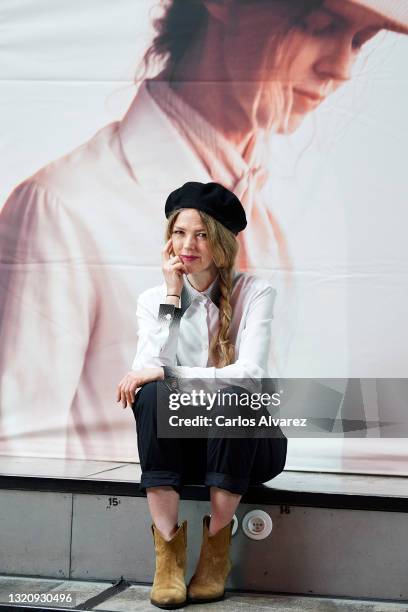 Actress Christina Rosenvinge attends 'Karen' photocall a Sala Equis cinema on May 31, 2021 in Madrid, Spain.