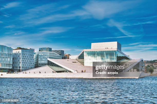 panorama oslo opera house - oslo bildbanksfoton och bilder