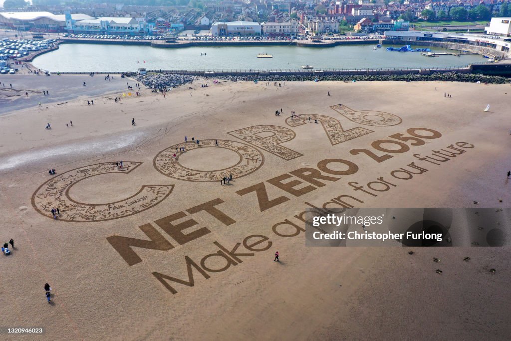 Sand Artwork Highlights Climate Change Ahead Of COP26