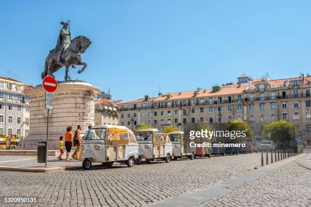 equestrian statue of king john i in lisbon - lisbon stock pictures, royalty-free photos & images