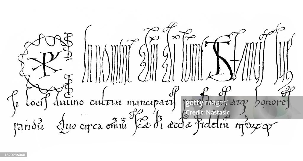 The beginning of the founding letter of St. Stephen in Pannonhalma (1001)