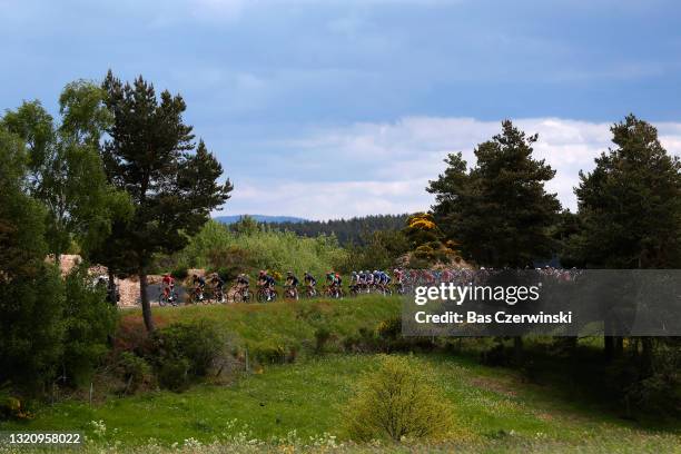 Sonny Colbrelli of Italy and Team Bahrain Victorious Green Points Jersey & The peloton during the 73rd Critérium du Dauphiné 2021, Stage 2 a 172,8km...