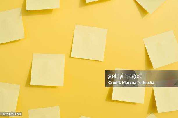 lots of sticky notes on a light background. - task list stock pictures, royalty-free photos & images