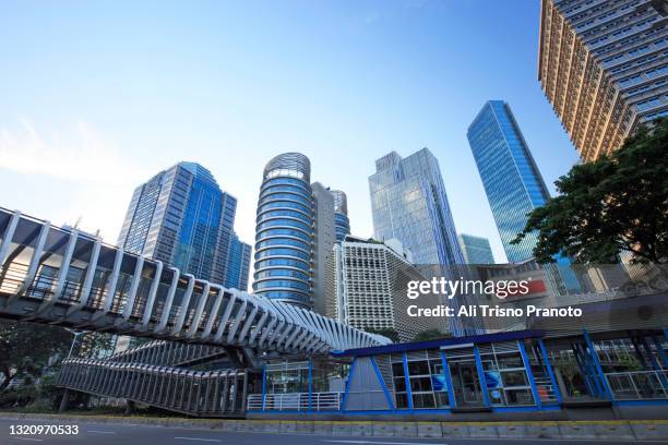 jakarta modern city, jakarta skyscrapers, indonesia - jacarta - fotografias e filmes do acervo