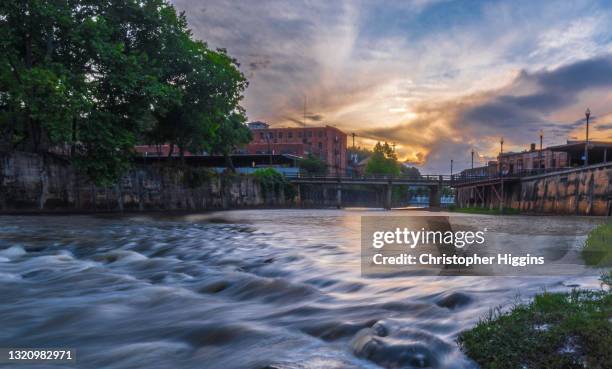 sunset on the river - prattville stock pictures, royalty-free photos & images