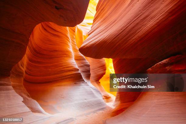 inside antelope canyon - slot canyon fotografías e imágenes de stock