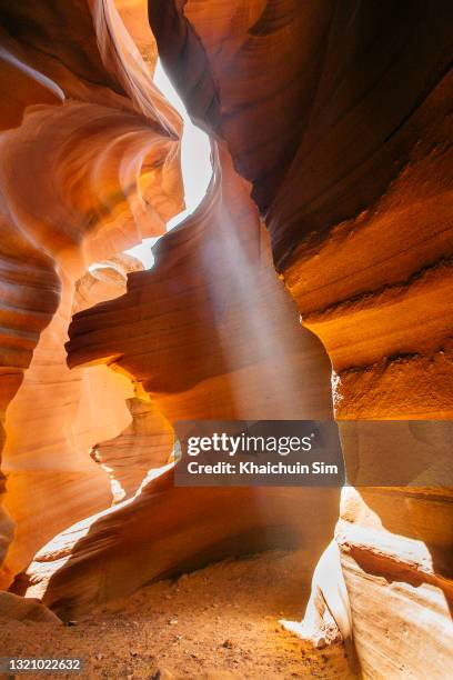 inside antelope canyon with sunbeam - grand canyon national park stock pictures, royalty-free photos & images