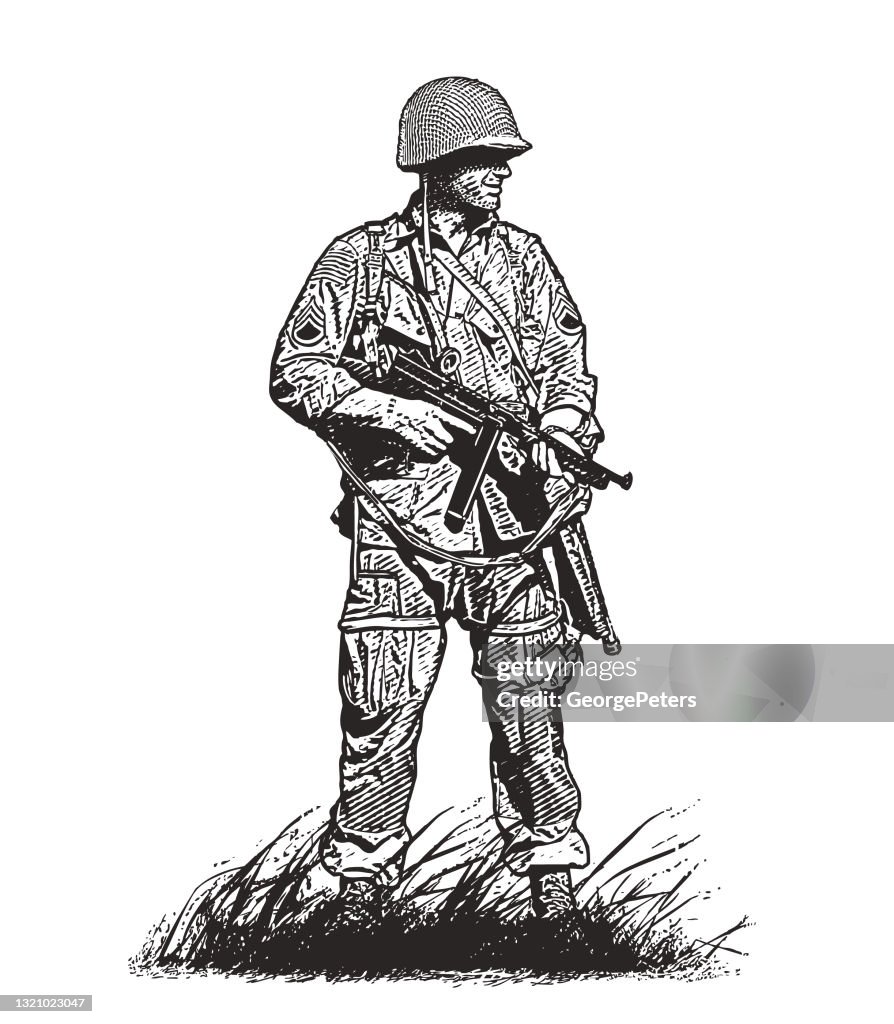 オマハビーチの第二次世界大戦の兵士 ストックイラストレーション Getty Images オマハビーチの第二次世界大戦の兵士 ストックイラストレーション Getty Images