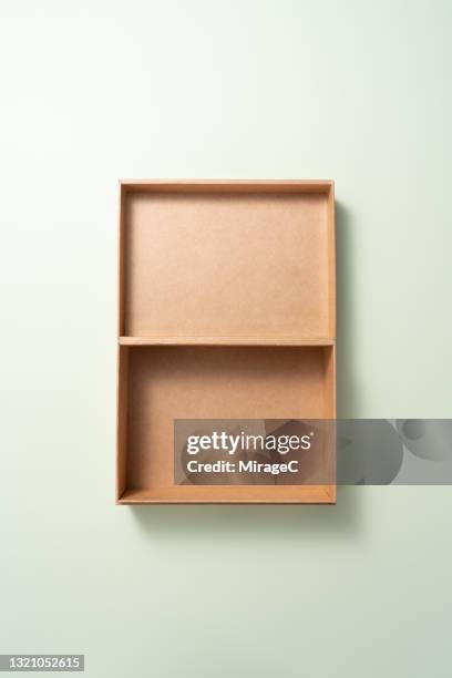 opened plain cardboard gift box - plain box stock pictures, royalty-free photos & images