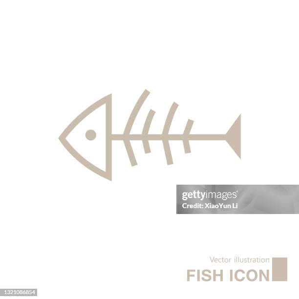 illustrazioni stock, clip art, cartoni animati e icone di tendenza di icona del pesce disegnato vettoriale. - thorn