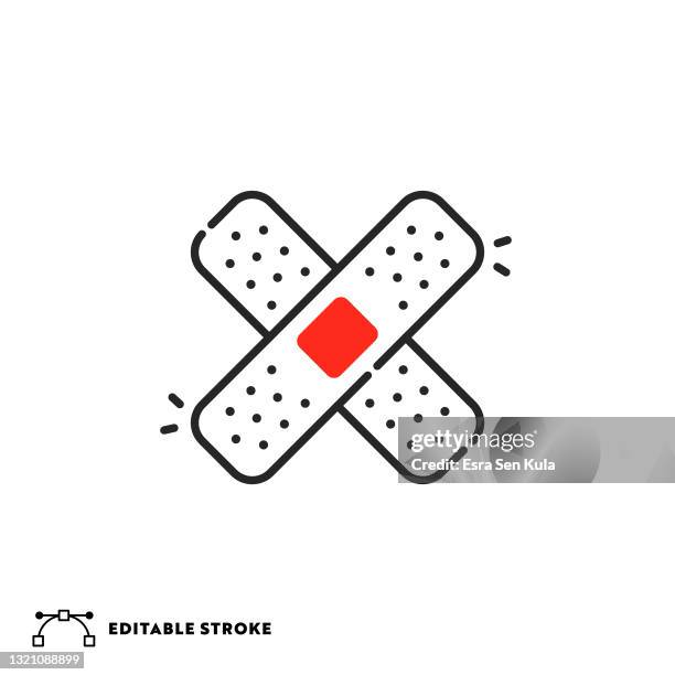 plaster flat line icon with editable stroke - plastering services stock illustrations