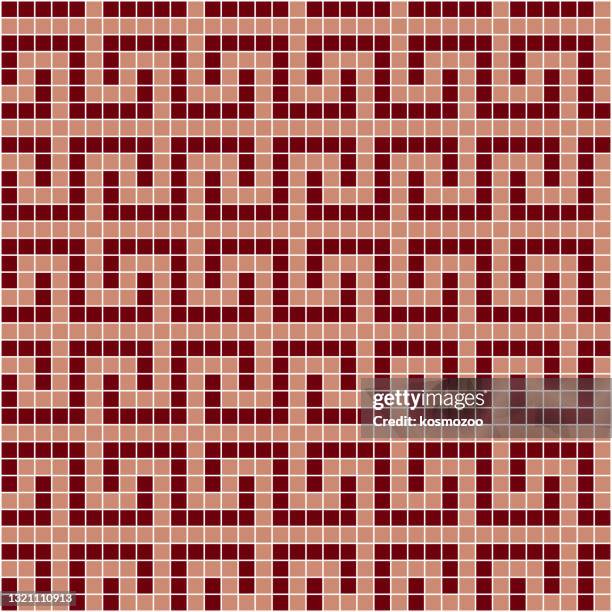 greek classical tile - copper texture background stock illustrations