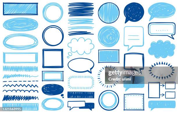 hand drawn design elements - rounded rectangle infographic stock illustrations