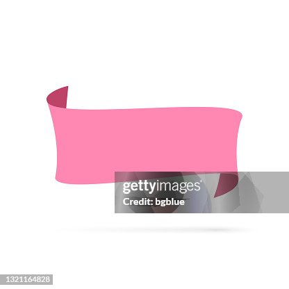 Pink Banner Design Element On White Background High-Res Vector Graphic ...