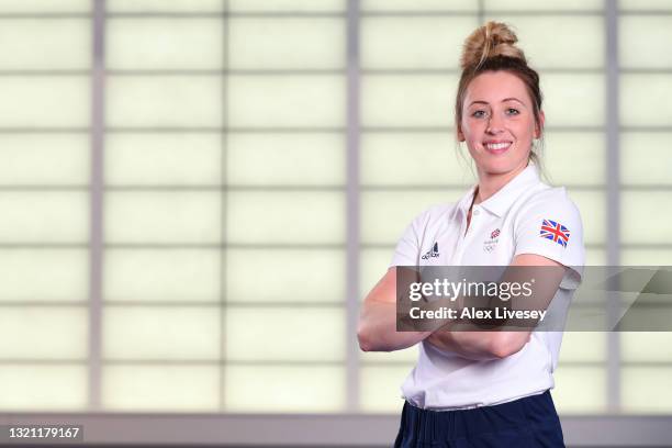 Jade Jones of Great Britain poses for a portrait to mark the official announcement of the Taekwondo team selected to Team GB for the Tokyo 2020...