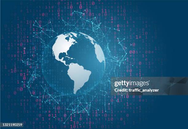 abstract globe background - plexus stock illustrations