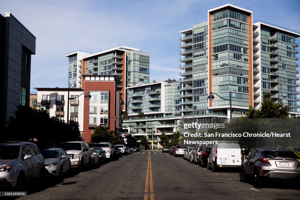 A view looking west down China Basin Street from 4th Street in the Mission Bay neighborhood of San Francisco, Calif. Thursday, August 22, 2019.