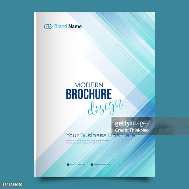 broschüre n.a. layout, blaues cover-design, geschäftsjahresbericht, flyer, magazin - bedecken stock-grafiken, -clipart, -cartoons und -symbole