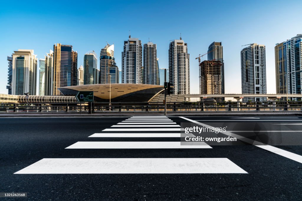 Highway traffic in Dubai, United Arab Emirates