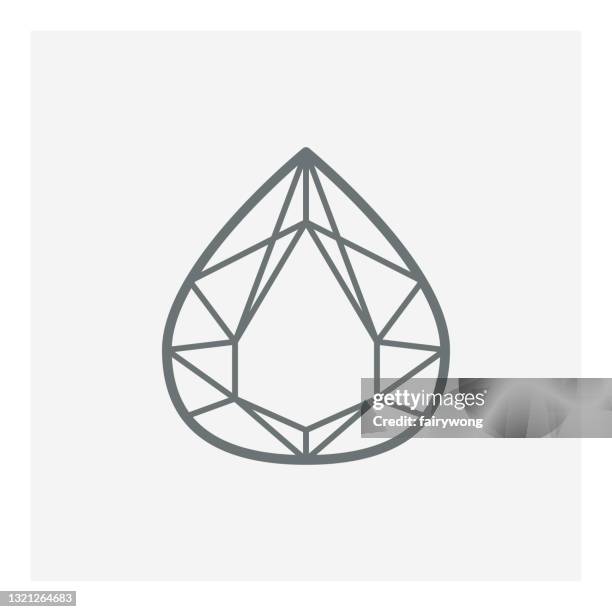 gem vector icon - ruby ring stock illustrations