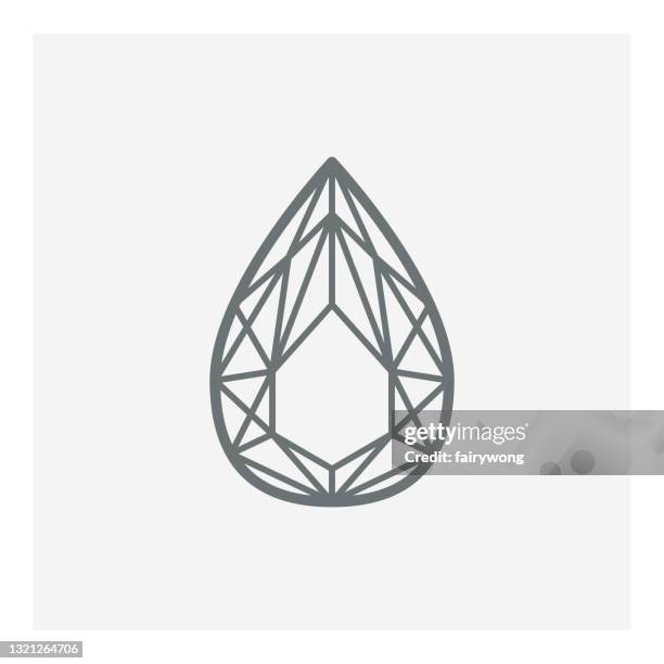 gem vector icon - triangle ruler stock illustrations