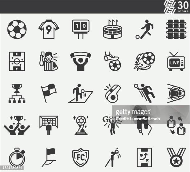 soccer,football,soccer world cup silhouette icons - midfielder soccer player stock illustrations
