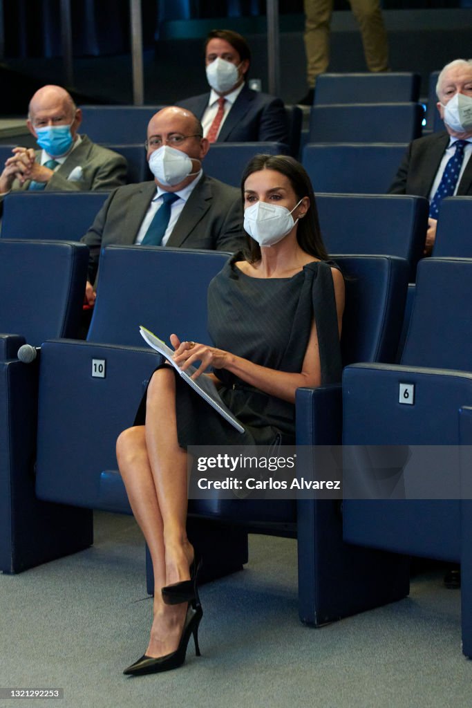 Queen Letizia of Spain Attends A Meeting With FAD Foundation