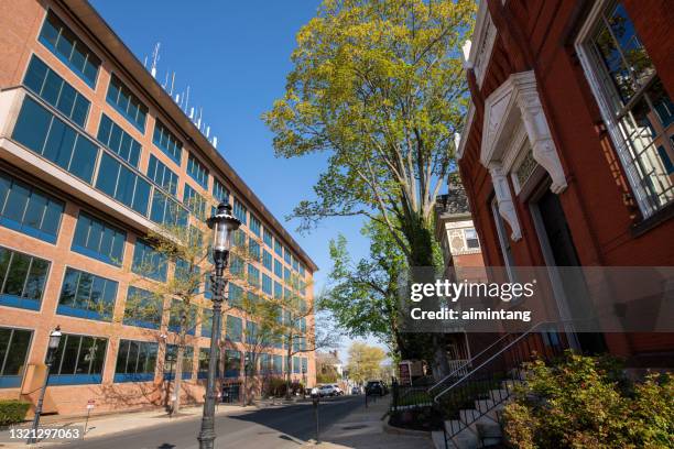 street view in downtown doylestown - doylestown stock pictures, royalty-free photos & images