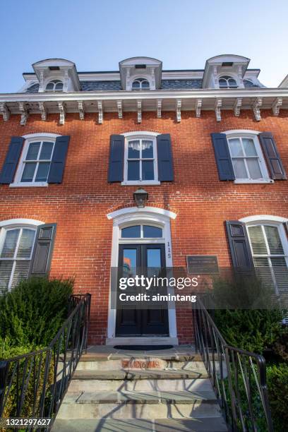historic building of bucks county republican committee - doylestown stock pictures, royalty-free photos & images