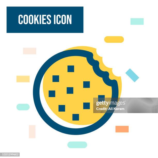 cookies icon - web cookies icon stock illustrations