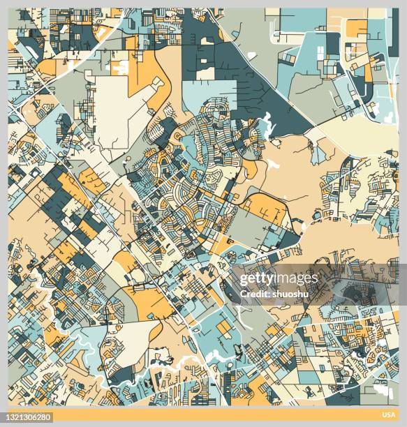 art illustration style map,houston city,usa - data lake stock illustrations