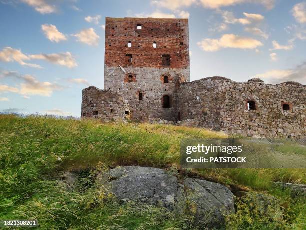 hammershus castle - bornholm island stock pictures, royalty-free photos & images