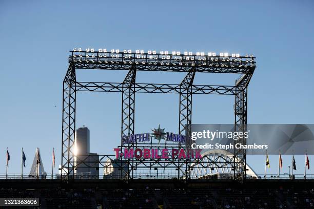 General view at T-Mobile Park during the game between the Seattle Mariners and the Oakland Athletics on June 01, 2021 in Seattle, Washington.