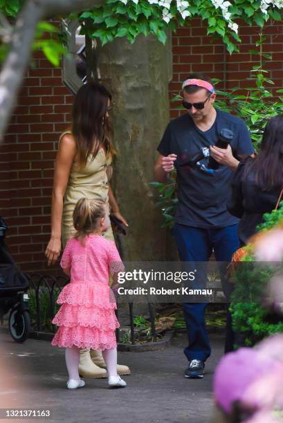 Bradley Cooper, Irina Shayk and their daughter Lea Cooper are seen out in Manhattan on June 02, 2021 in New York City.