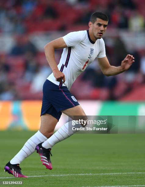 England player Conor Coady in action during the international friendly match between England and Austria at Riverside Stadium on June 02, 2021 in...