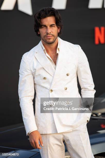 Mario Casas attends 'Xtremo' premiere at Madrid Race drive-in on June 02, 2021 in Madrid, Spain.